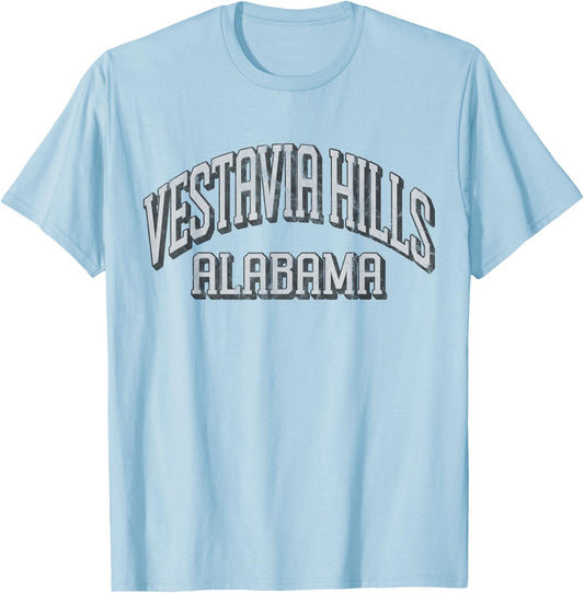 Vintage Vestavia Hills Alabama AL Retro City T-Shirt - T-Shirt | Light Blue