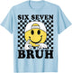 Six Seven Bruh 67 Meme Gen Alpha Slang 6 7 Funny Boys Kids T-Shirt - T-Shirt | Light Blue