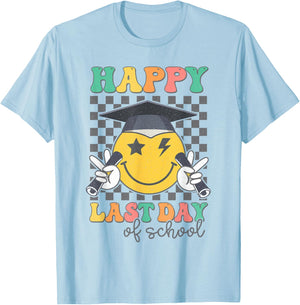 Happy Last Day of School Boys Girls Kids Graduation Summer T-Shirt - T-Shirt | Light Blue