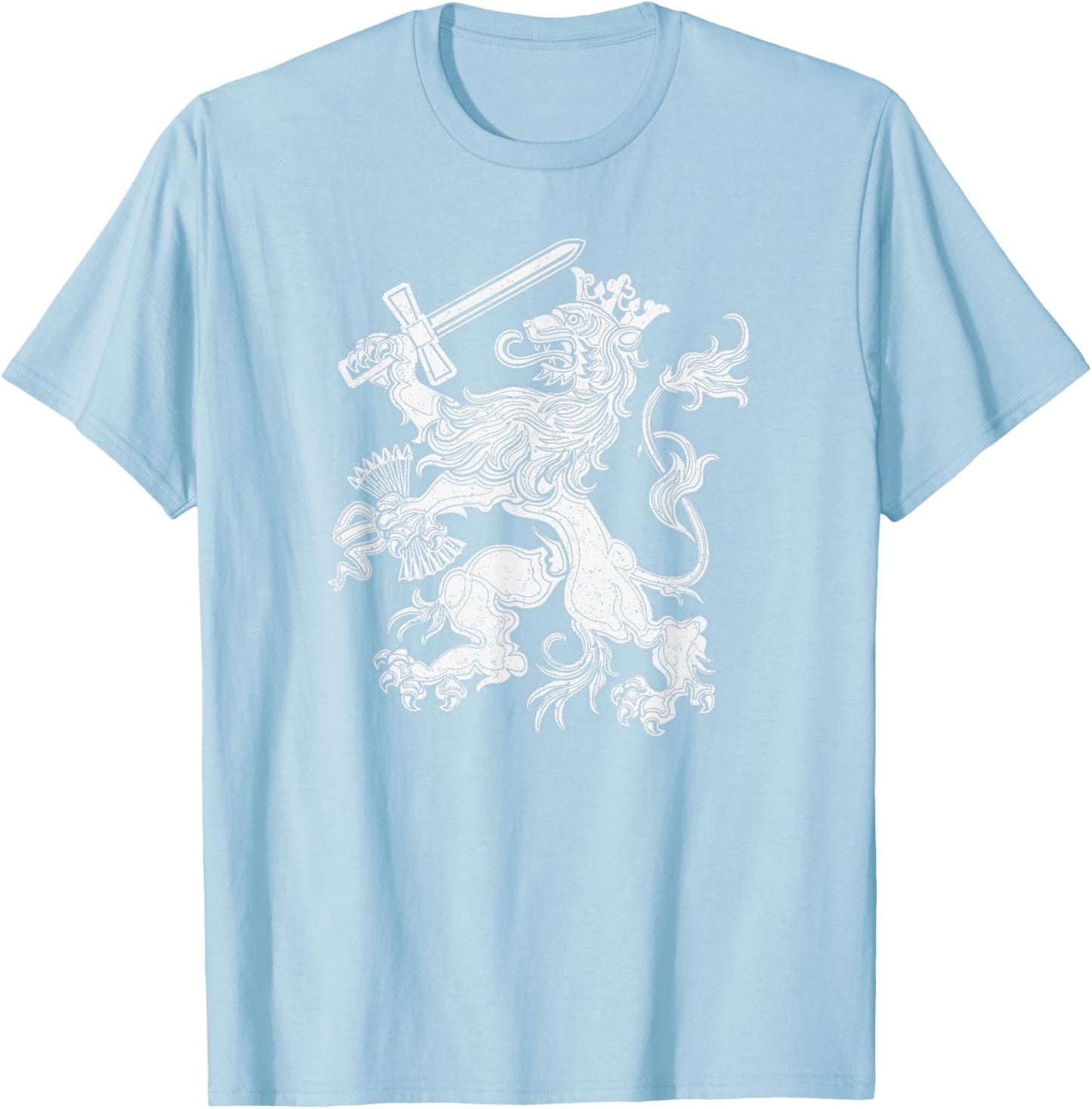 Dutch Lion of the Netherlands Nederland Holland Orange T-Shirt - T-Shirt | Light Blue