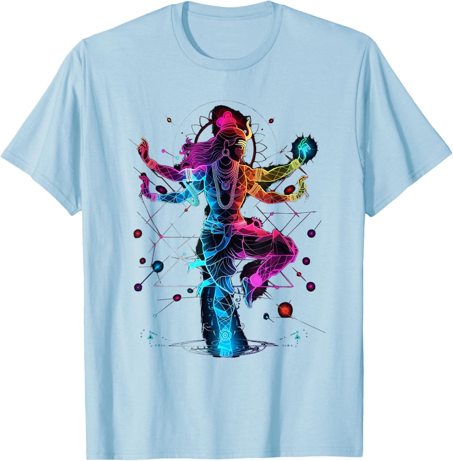Shiva spiritual hindu god tandava dance yoga meditation T-Shirt - T-Shirt | Light Blue