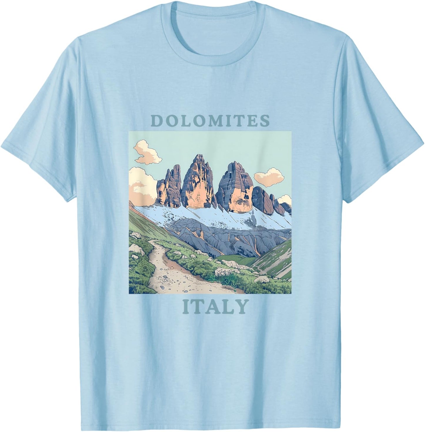 Dolomites, Italy T-Shirt - T-Shirt | Light Blue
