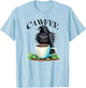 Cawfee Raven Crow Coffee Cup Leaves Bird Lover T-Shirt - T-Shirt | Light Blue