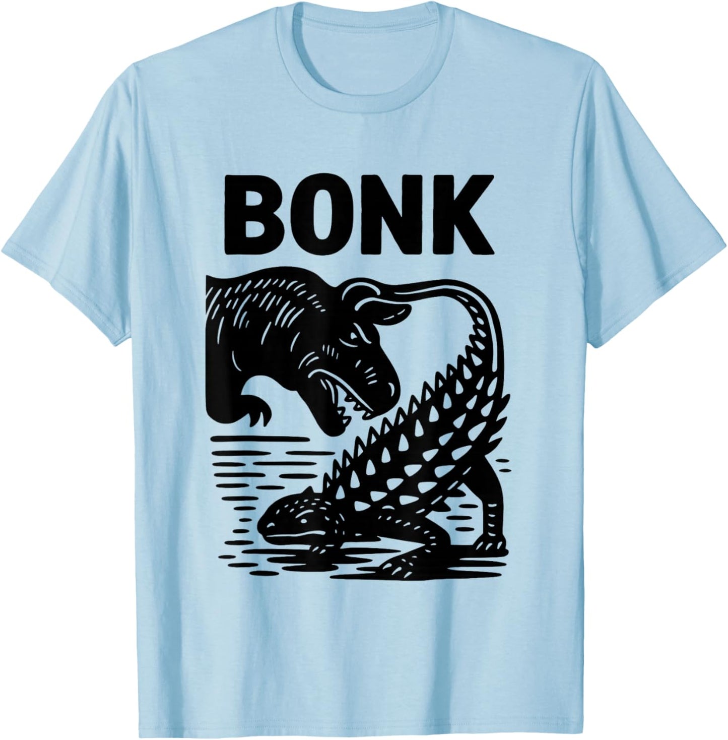 Funny Bonk Dinosaur Prehistoric Humour Ankylosaurus Dino T-Shirt - T-Shirt | Light Blue