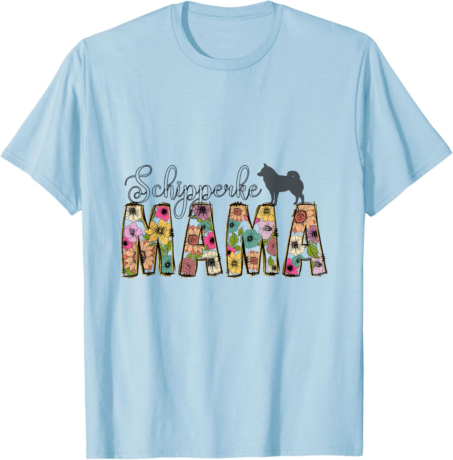 Schipperke Dog T-Shirt - T-Shirt | Light Blue