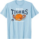 Auburn Tigers Basketball Bite Orange Officially Licensed T-Shirt - T-Shirt | Light Blue