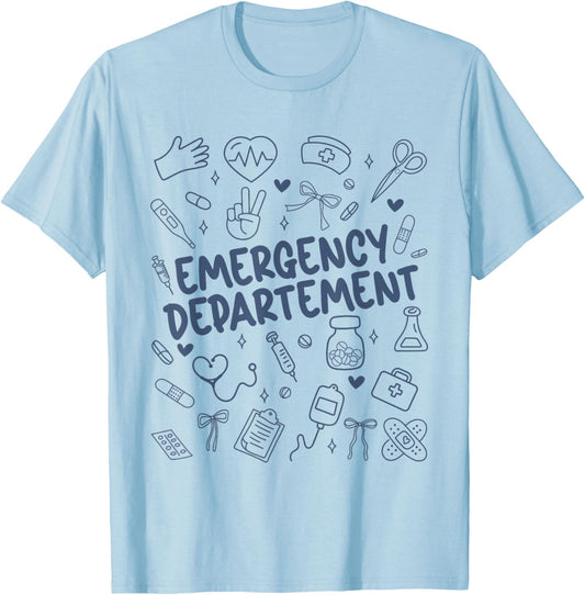 Emergency Department Emergency Room Healthcare ER Nurse T-Shirt - T-Shirt | Light Blue