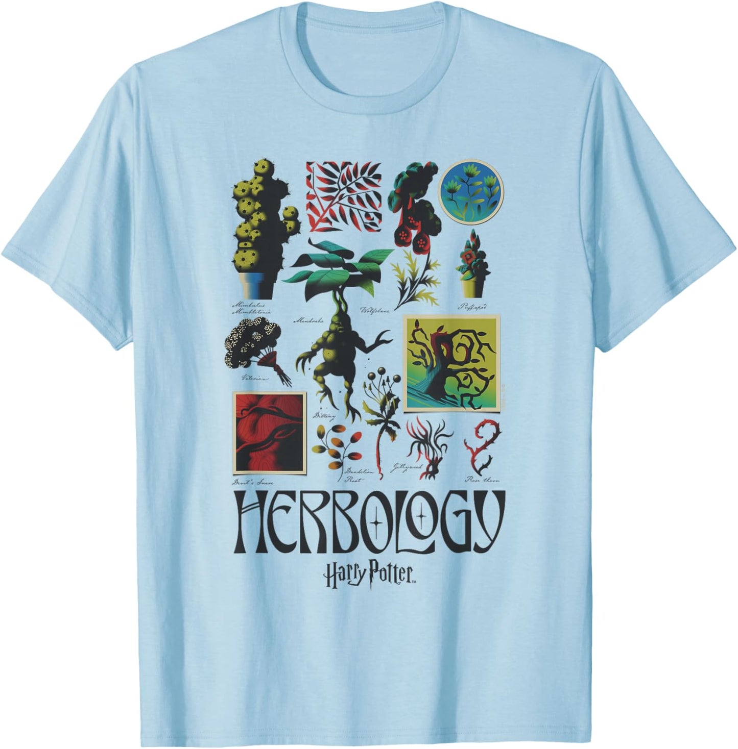 Harry Potter Herbology Textbook T-Shirt - T-Shirt | Light Blue