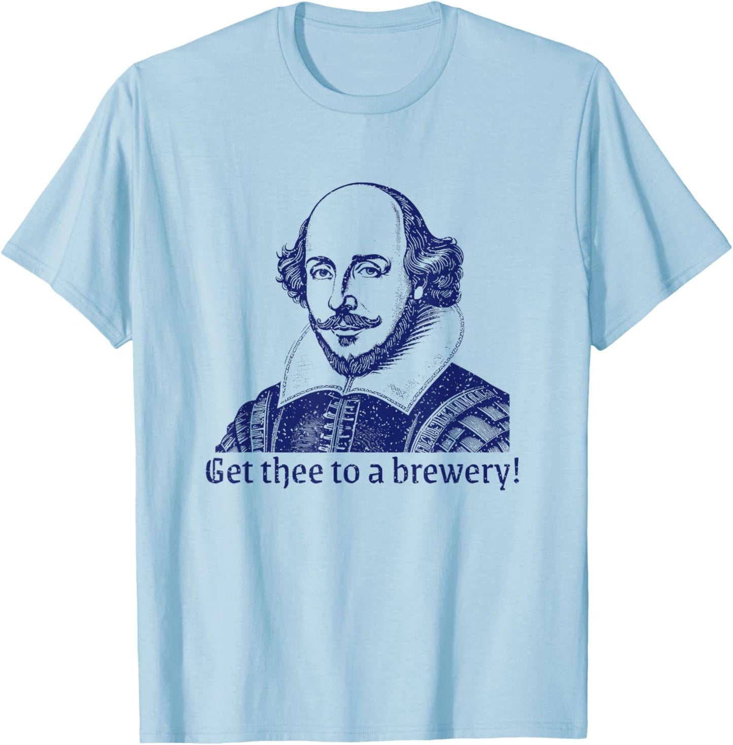 Shakespeare Shirt, Beer Shirts , Graphic Men T-Shirt - T-Shirt | Light Blue