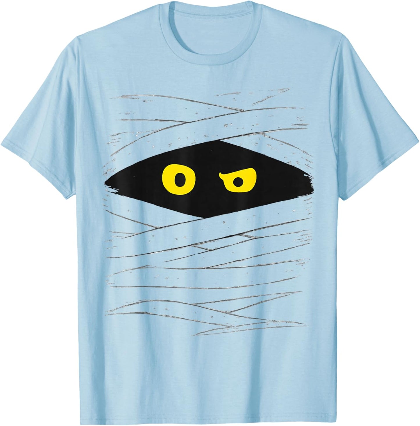 Mummy Wrap Eyes Costume Funny Scary Spooky Halloween T-Shirt - T-Shirt | Light Blue
