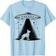 German Shepherd Mom Dad Dog - Funny Alien UFO T-Shirt - T-Shirt | Light Blue