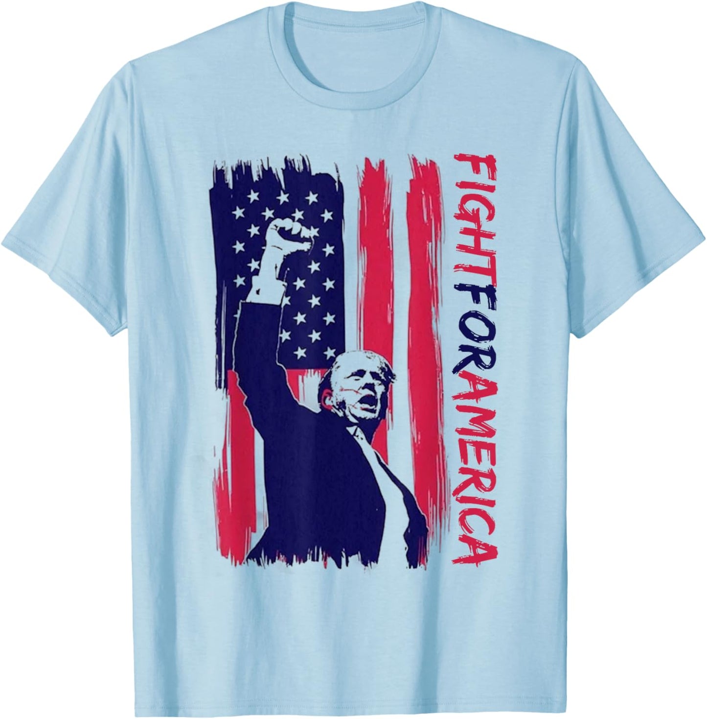 Fight for America Trump 2024 T-Shirt - T-Shirt | Light Blue