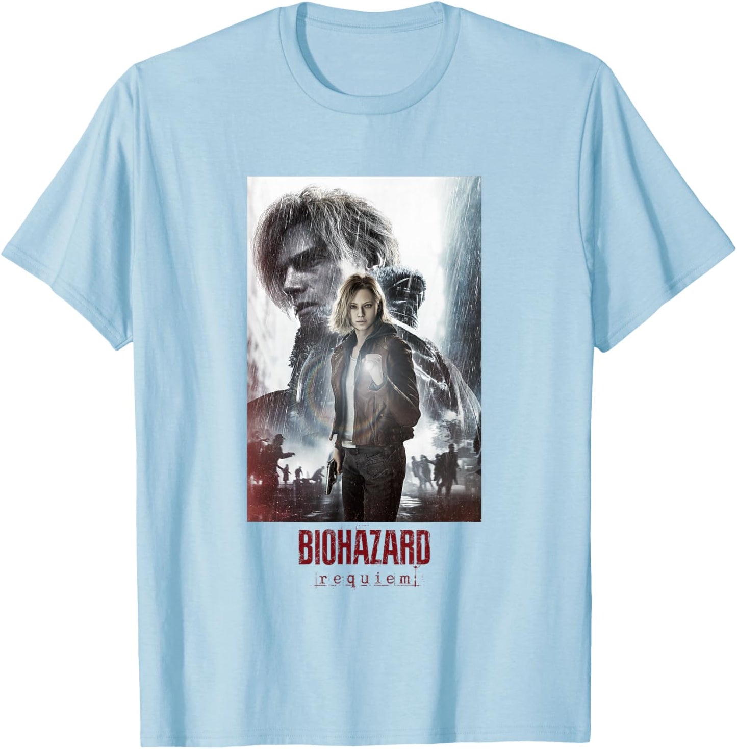 Resident Evil Requiem Leon ＆ Grace Art FP(W) T-Shirt - T-Shirt | Light Blue