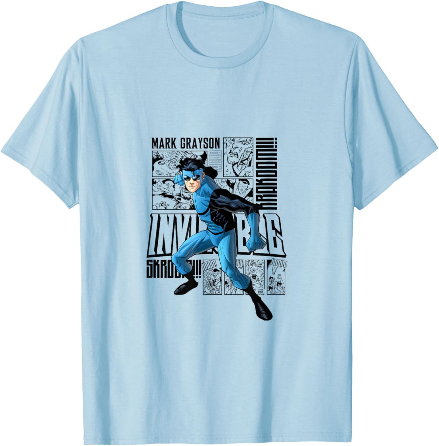 Invincible Blue Suit Collage T-Shirt - T-Shirt | Light Blue