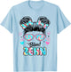 10th Birthday Girl Messy Bun Bäm! 10 Cute Ten T-Shirt - T-Shirt | Light Blue