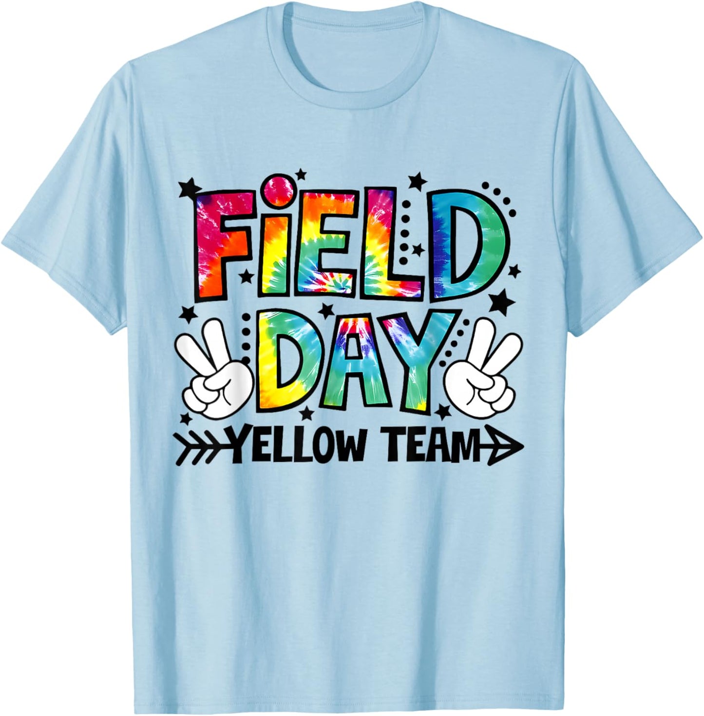 Field Day Yellow Team Funny for Teacher Kids Field Day Game T-Shirt - T-Shirt | Light Blue