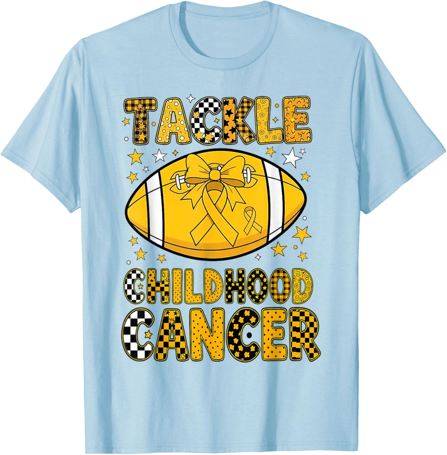 Childhood Tackle Football Childhood Cancer Awareness Women T-Shirt - T-Shirt | Light Blue