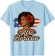 Afro Boricua Puerto Rican Heritage Proud Puerto Rico T-Shirt - T-Shirt | Light Blue