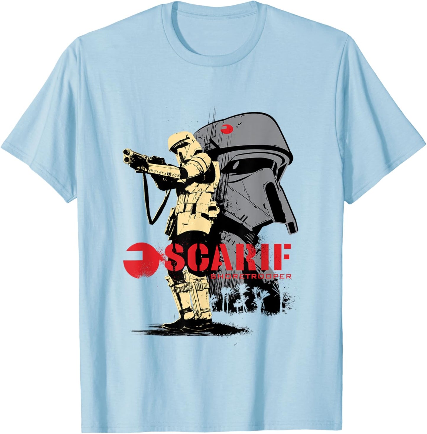 Star Wars Rogue One Iconic Scarif Shoretrooper Big Portrait T-Shirt - T-Shirt | Light Blue