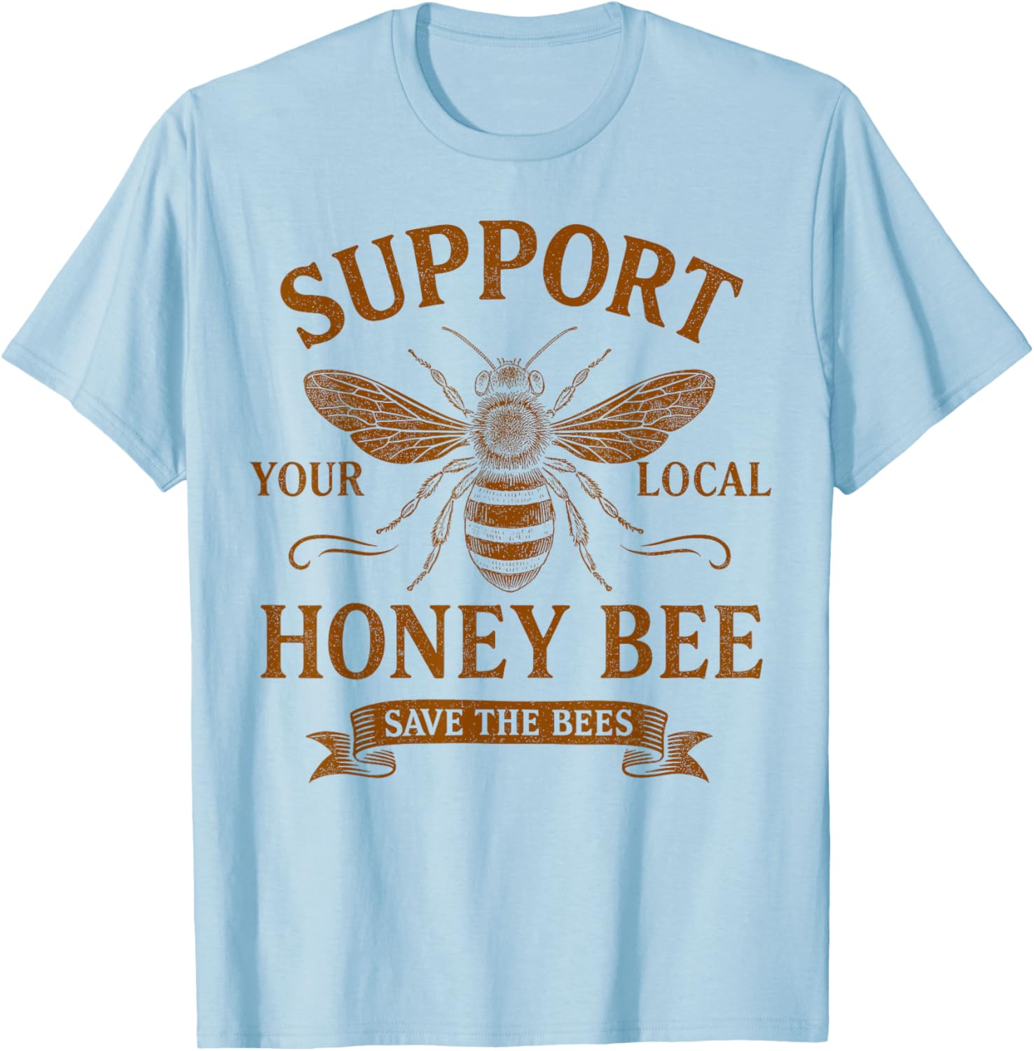 Local Beekeeper Support Save Honeybee Beekeeping T-Shirt - T-Shirt | Light Blue