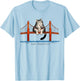 San Francisco Cat Golden Gate Bridge Lesebücher T-Shirt - T-Shirt | Light Blue