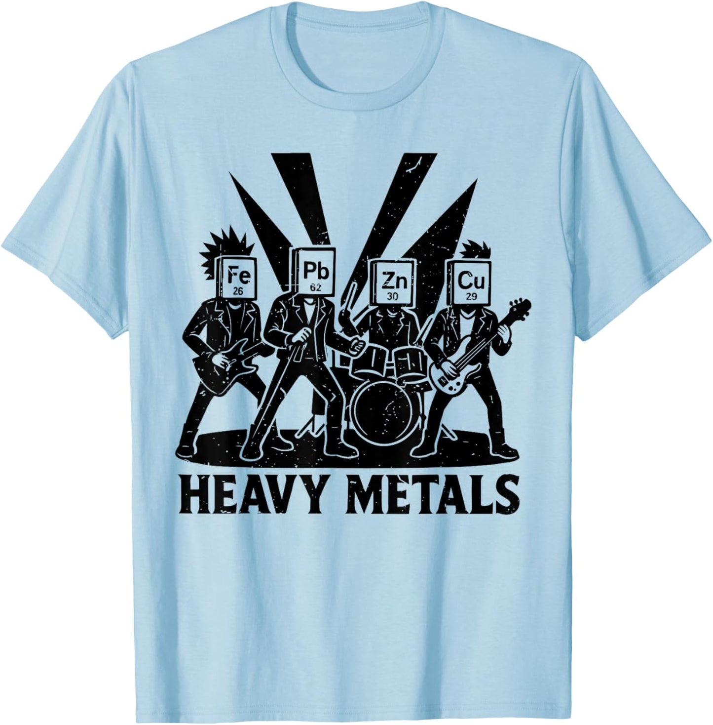 Funny Chemistry Heavy Metals Science Teacher Periodic Table T-Shirt - T-Shirt | Light Blue