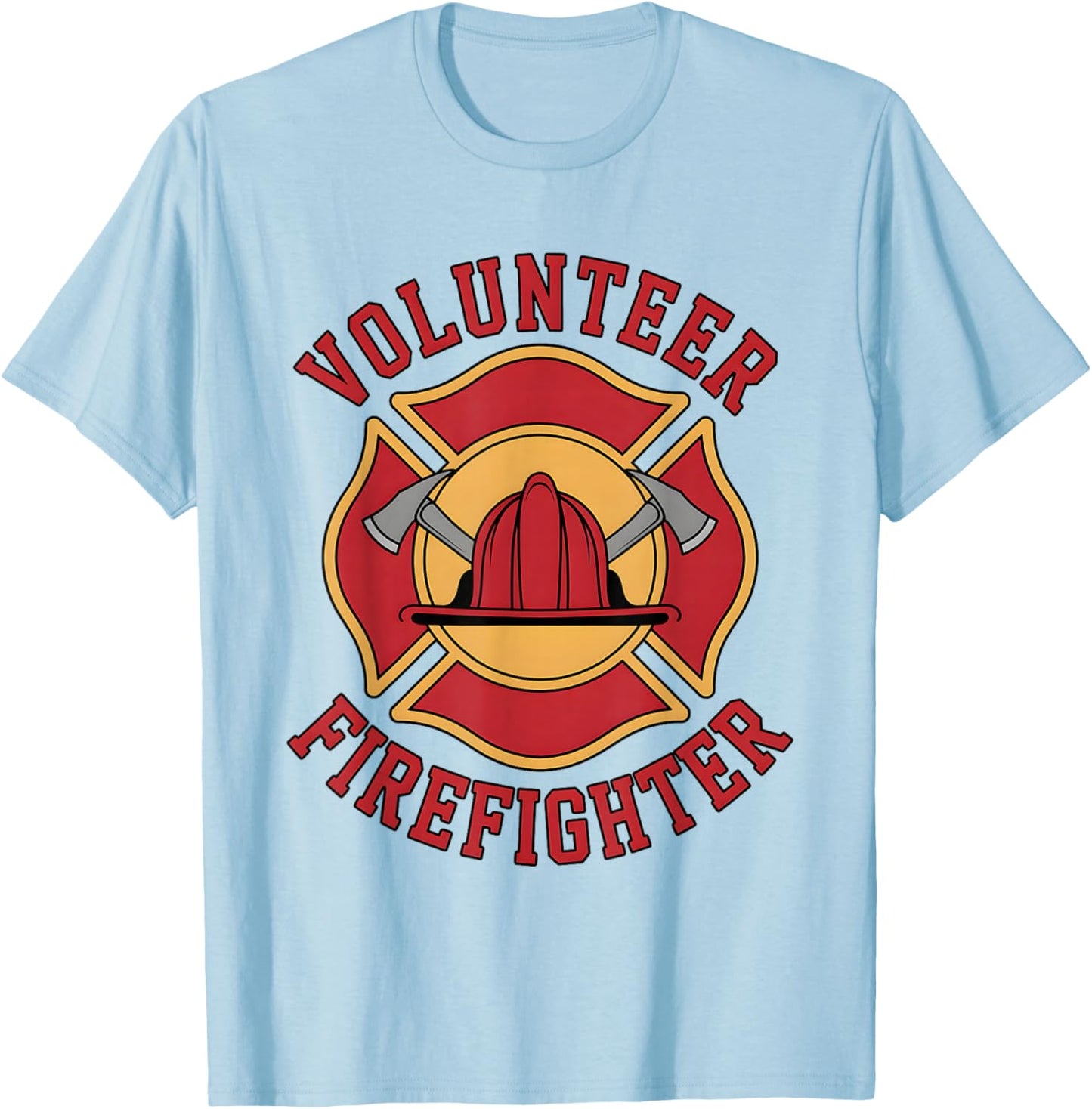 Volunteer Firefighter Proud Rescue Design T-Shirt - T-Shirt | Light Blue