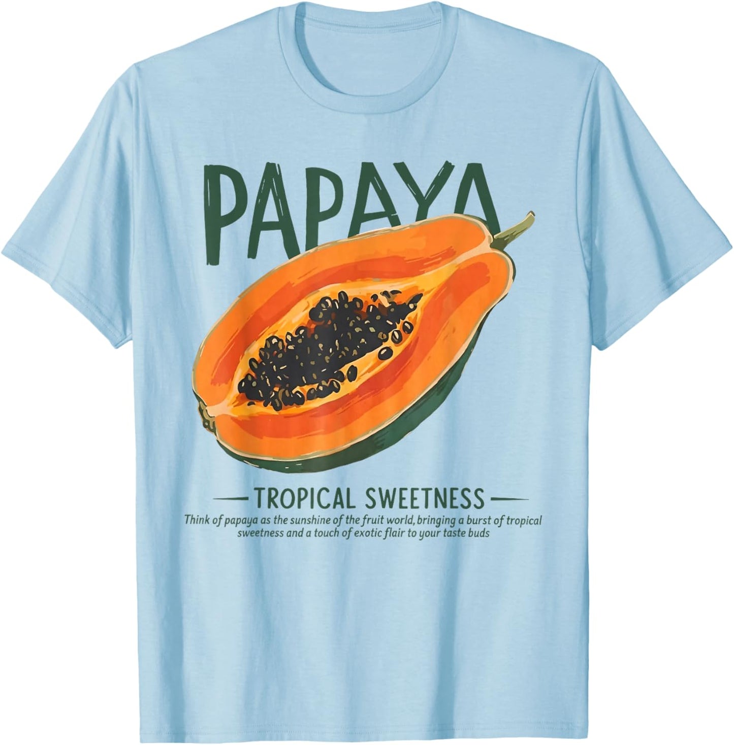 Papaya Tropical Sweetness T-Shirt - T-Shirt | Light Blue