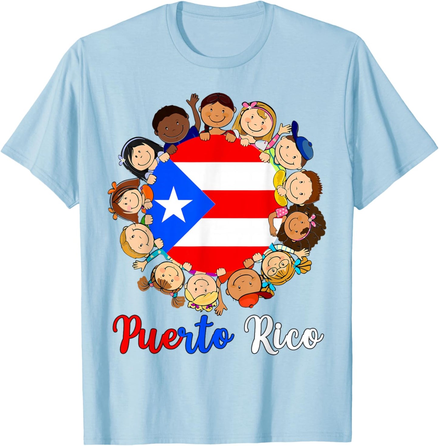 Puerto Rico Hispanic Heritage Month Boricua Rican Kids T-Shirt - T-Shirt | Light Blue