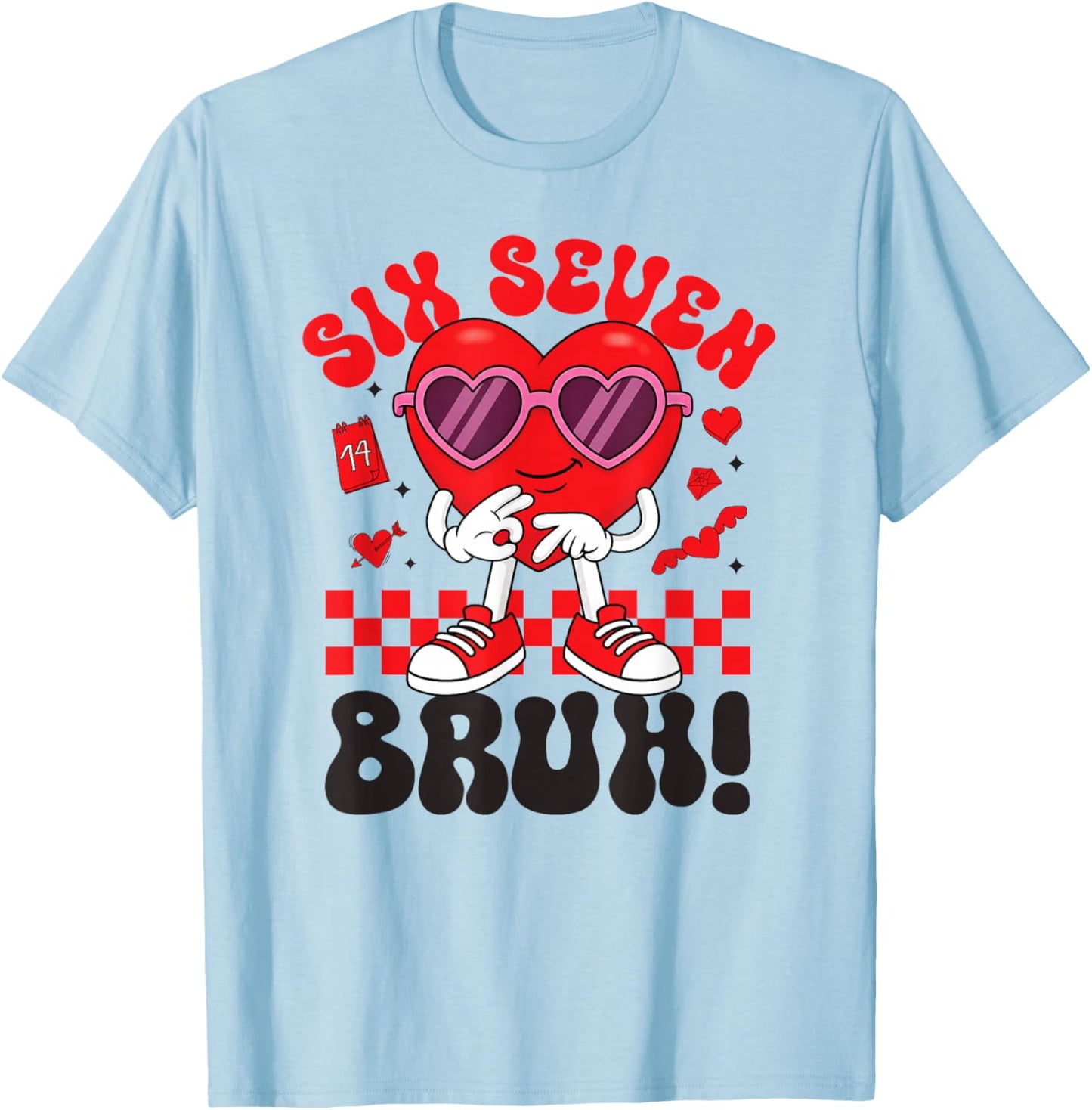 67 Six Seven 6-7 Sweet Italian Brainrot Kids Meme Shirt T-Shirt - T-Shirt | Light Blue