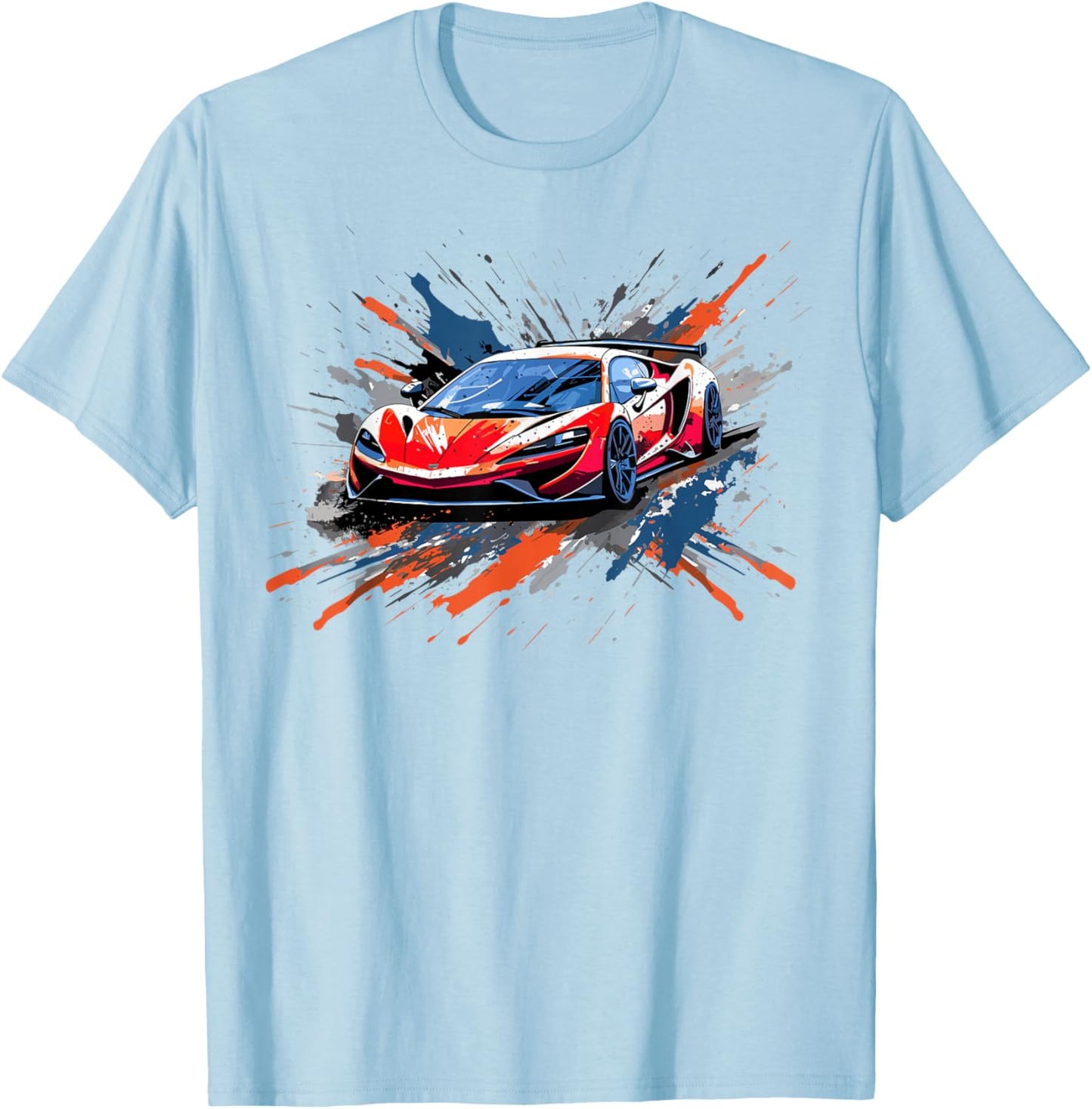 Supercar Sports Car Exotic Concept Art Hypercar Boys Graphic T-Shirt - T-Shirt | Light Blue