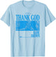 Kane Brown Thank God White & Blue Country Music Artist T-Shirt - T-Shirt | Light Blue