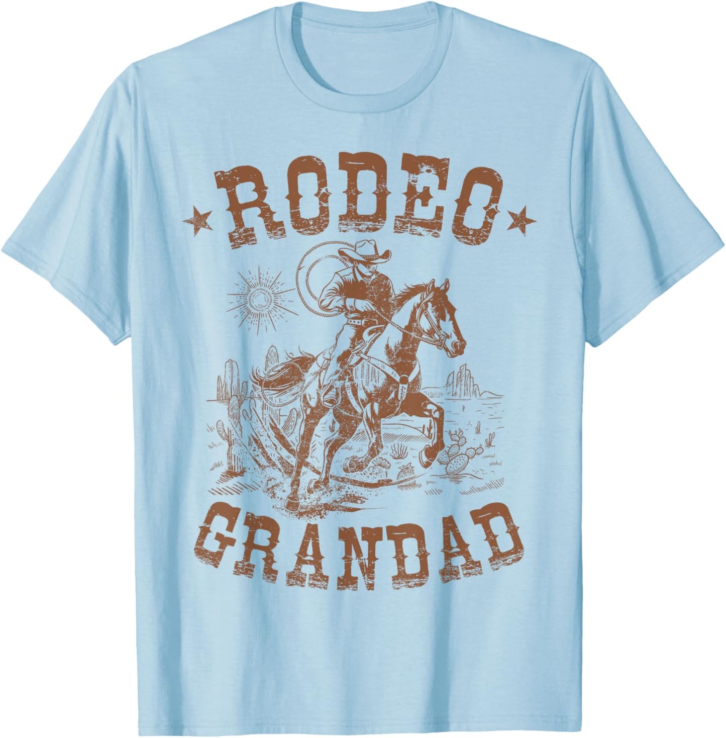 Rodeo Grandad Western Cowboy Family Matching Father's Day T-Shirt - T-Shirt | Light Blue