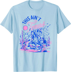 This Ain’t Texas Cowgirl Queen Bee Silhouette Texas Holdem T-Shirt - T-Shirt | Light Blue