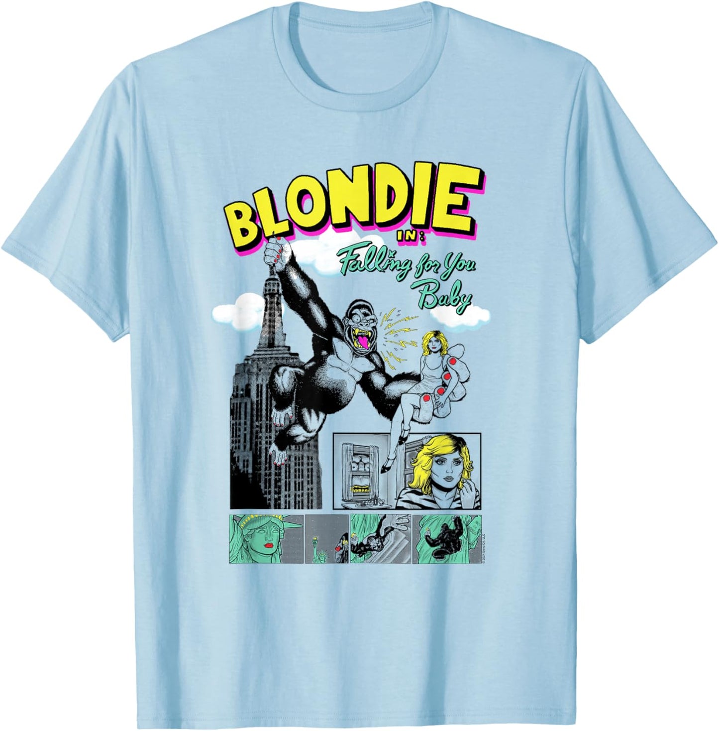 Blondie Retro Giant Ape Comic Vintage Band T-Shirt - T-Shirt | Light Blue