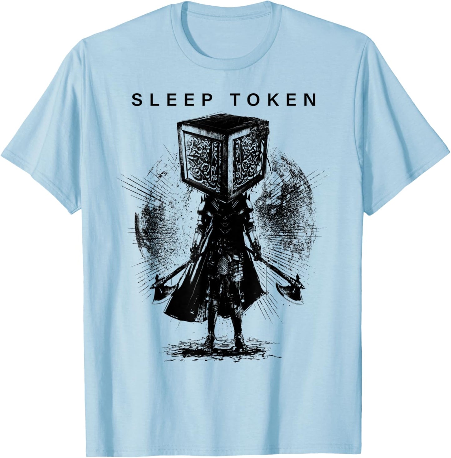 Sleep Token Axe Samurai T-Shirt - T-Shirt | Light Blue