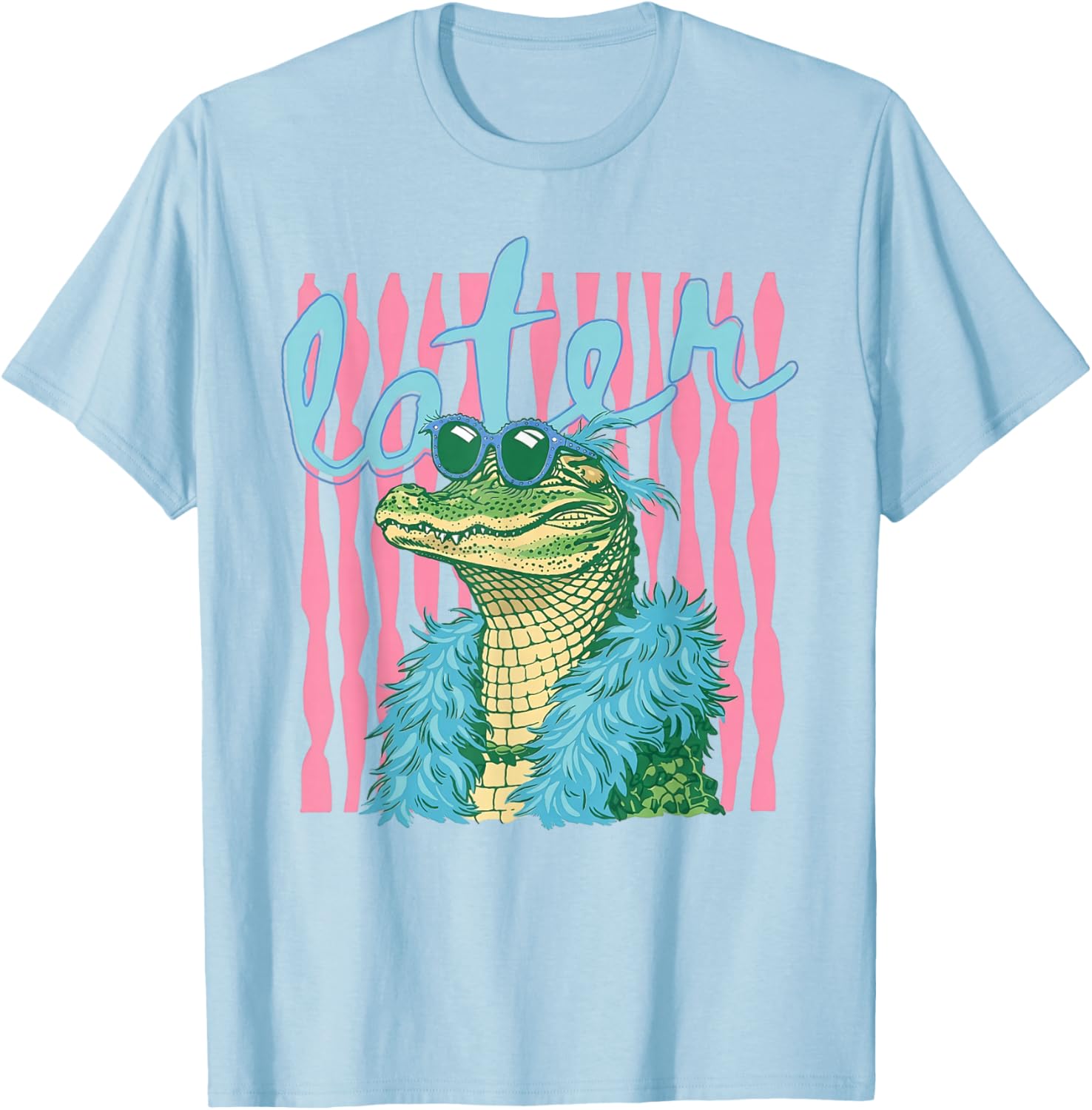 Later Gator Funny Alligator Preppy Last Day Teachers Kids T-Shirt - T-Shirt | Light Blue