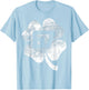 Lucky 67 Clover Green Shamrock St Patrick Vintage Design T-Shirt - T-Shirt | Light Blue