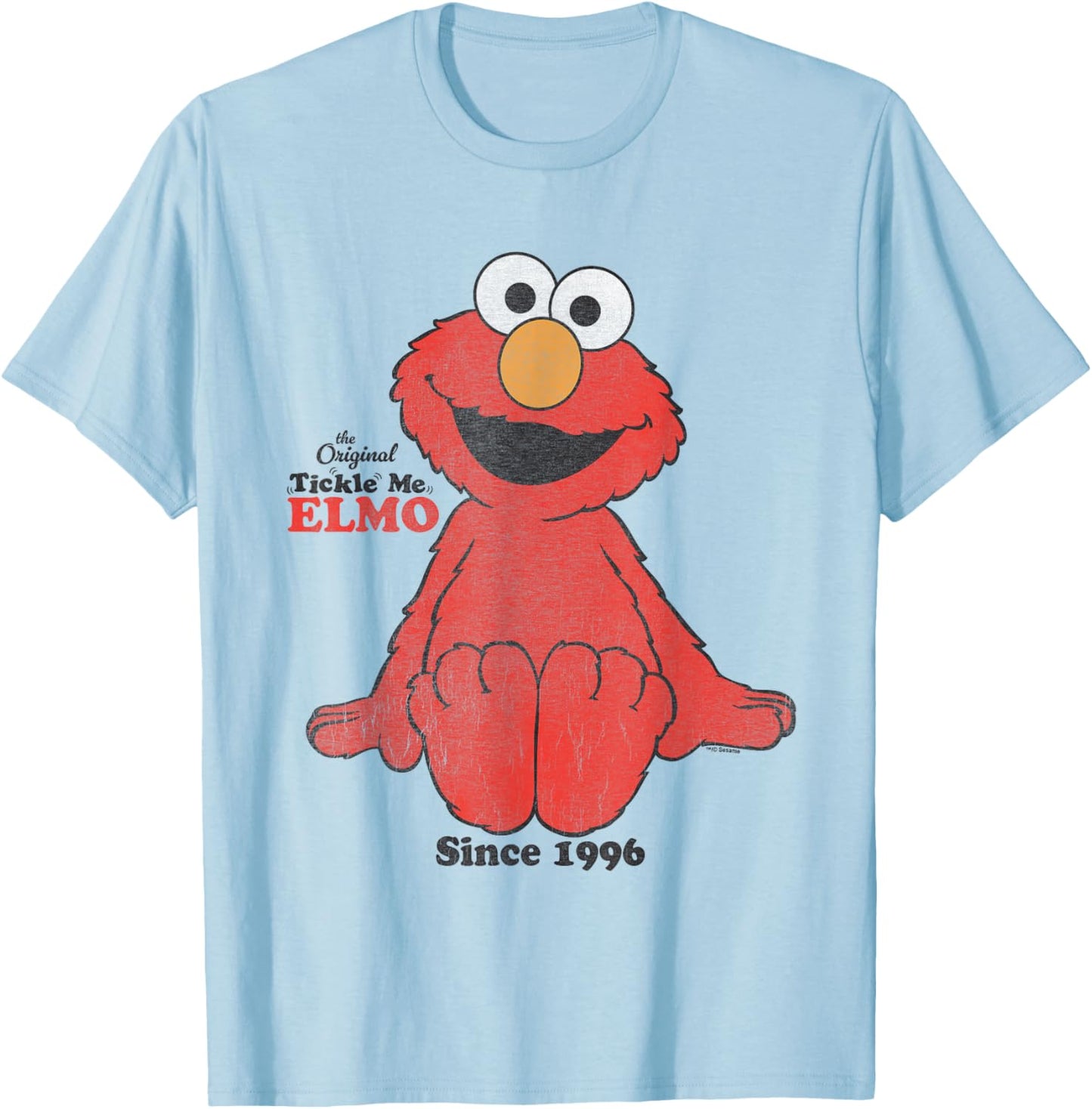 Sesame Street Tickle Me Elmo Since 1996 T-Shirt - T-Shirt | Light Blue
