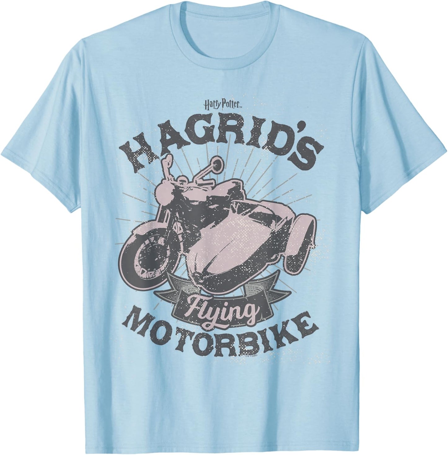 Harry Potter Hagrids Motorbike T-Shirt - T-Shirt | Light Blue