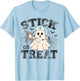 Stick Or Treat Halloween Ghost Nurse Halloween Phlebotomy T-Shirt - T-Shirt | Light Blue