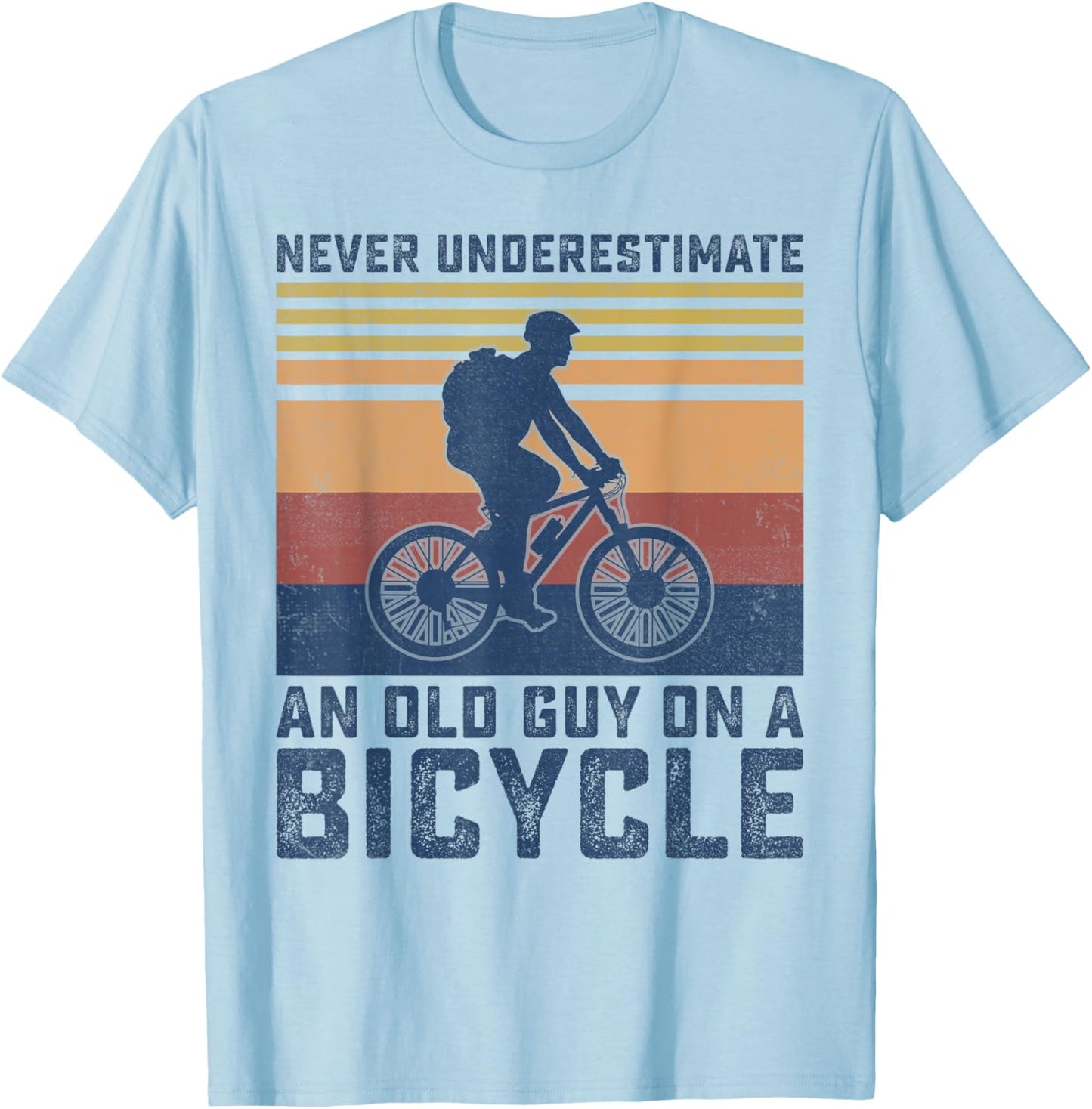 Mountain Biking Funny Cycling Bike Bicyle Biker Men Cyclist T-Shirt - T-Shirt | Light Blue