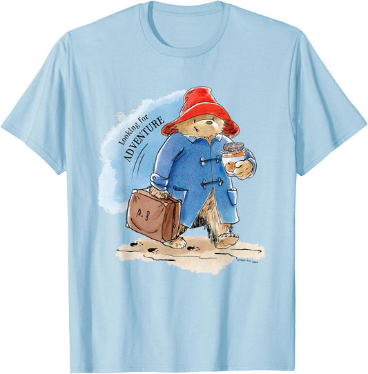 Paddington Bear Looking for Adventure T-Shirt - T-Shirt | Light Blue