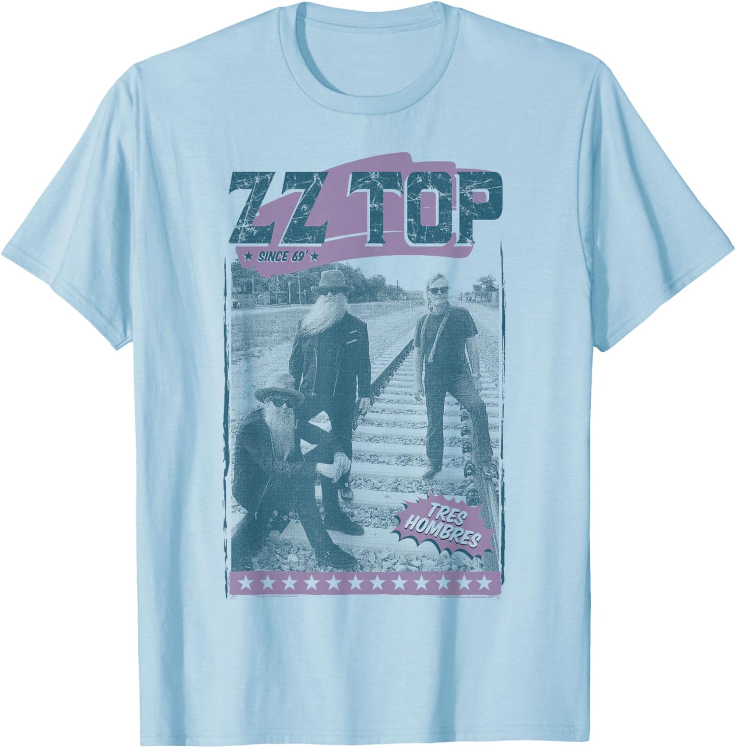 ZZ Top Tracks T-Shirt - T-Shirt | Light Blue