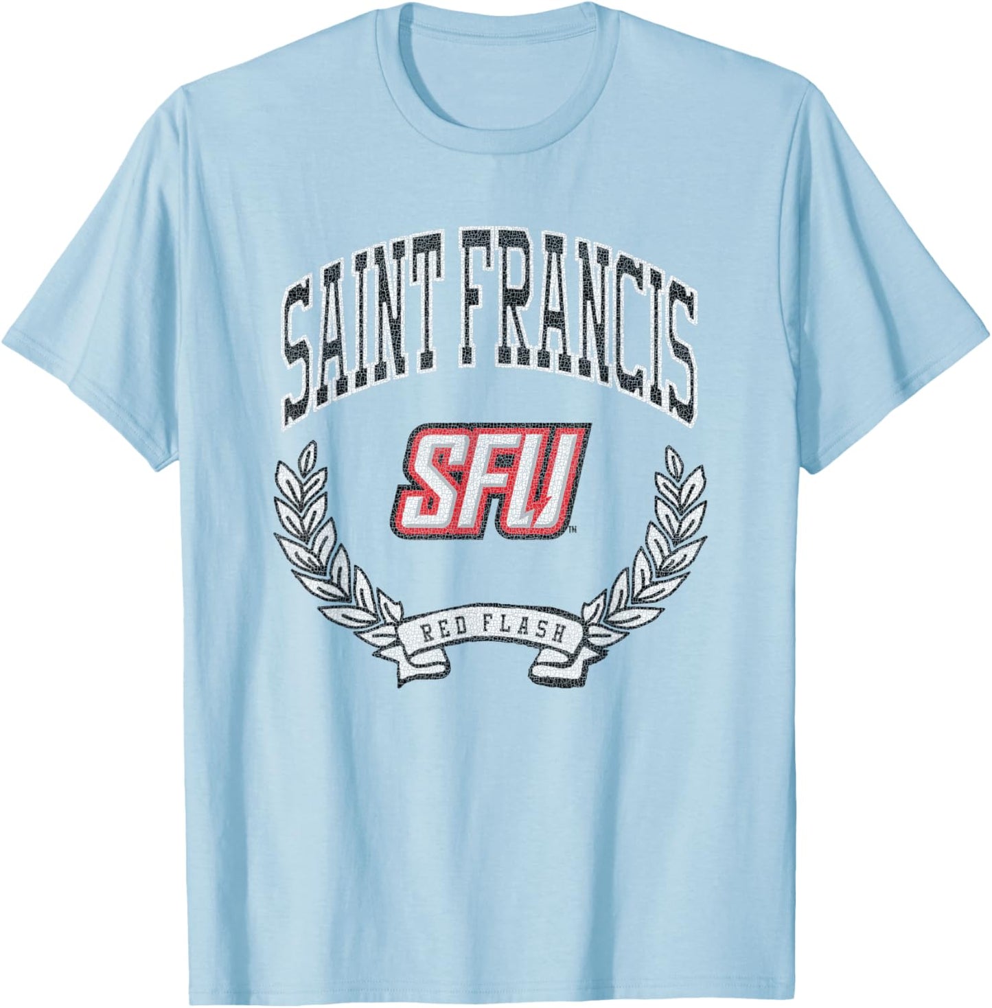 Saint Francis Red Flash Victory Vintage T-Shirt - T-Shirt | Light Blue