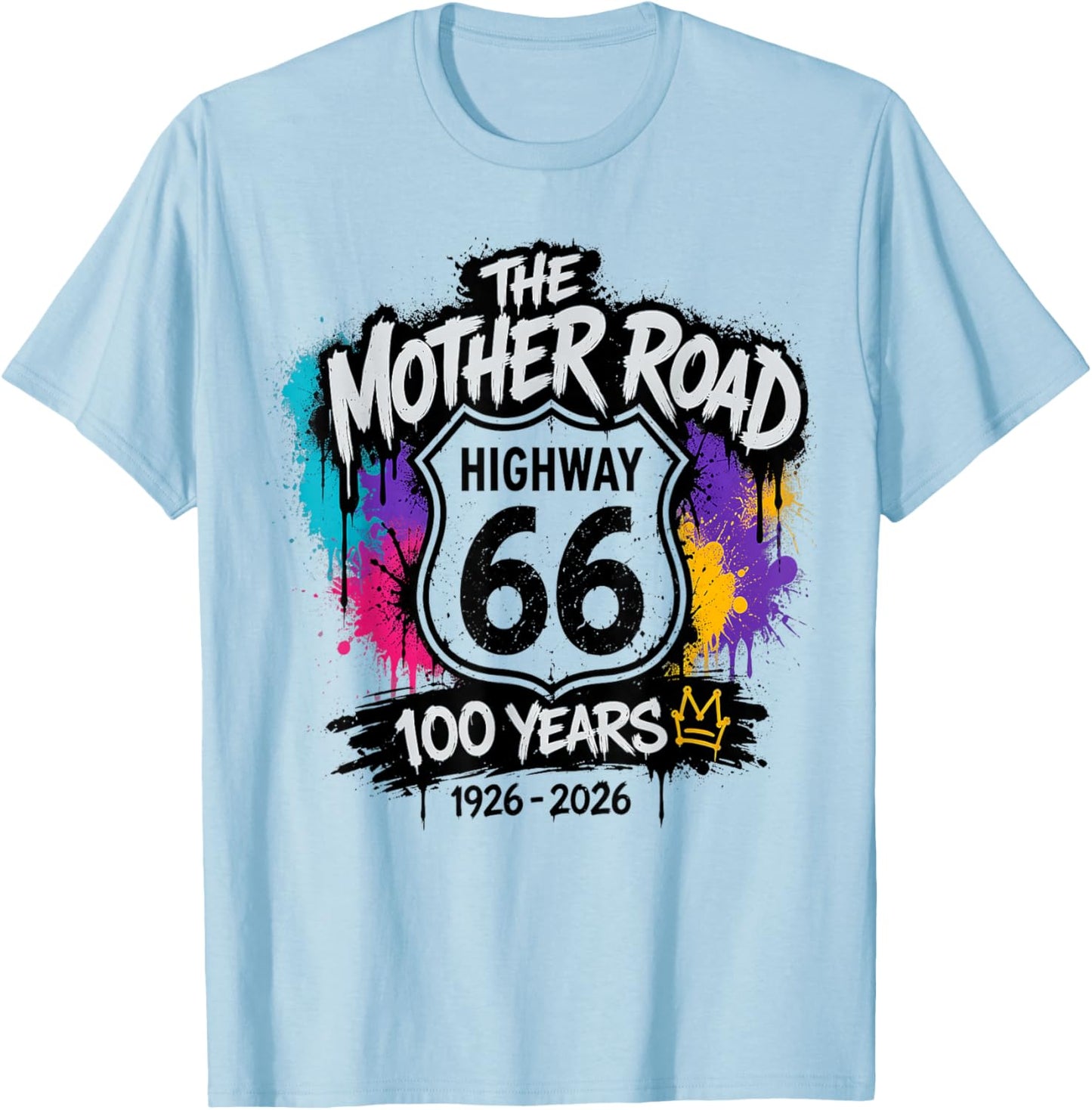 Vintage Highway 66 100 Year Centennial Anniversary Souvenir T-Shirt - T-Shirt | Light Blue