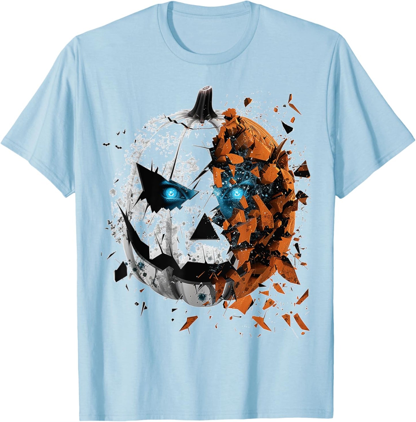 Pumpkin Costume Halloween Spooky Art Pumpkin T-Shirt - T-Shirt | Light Blue
