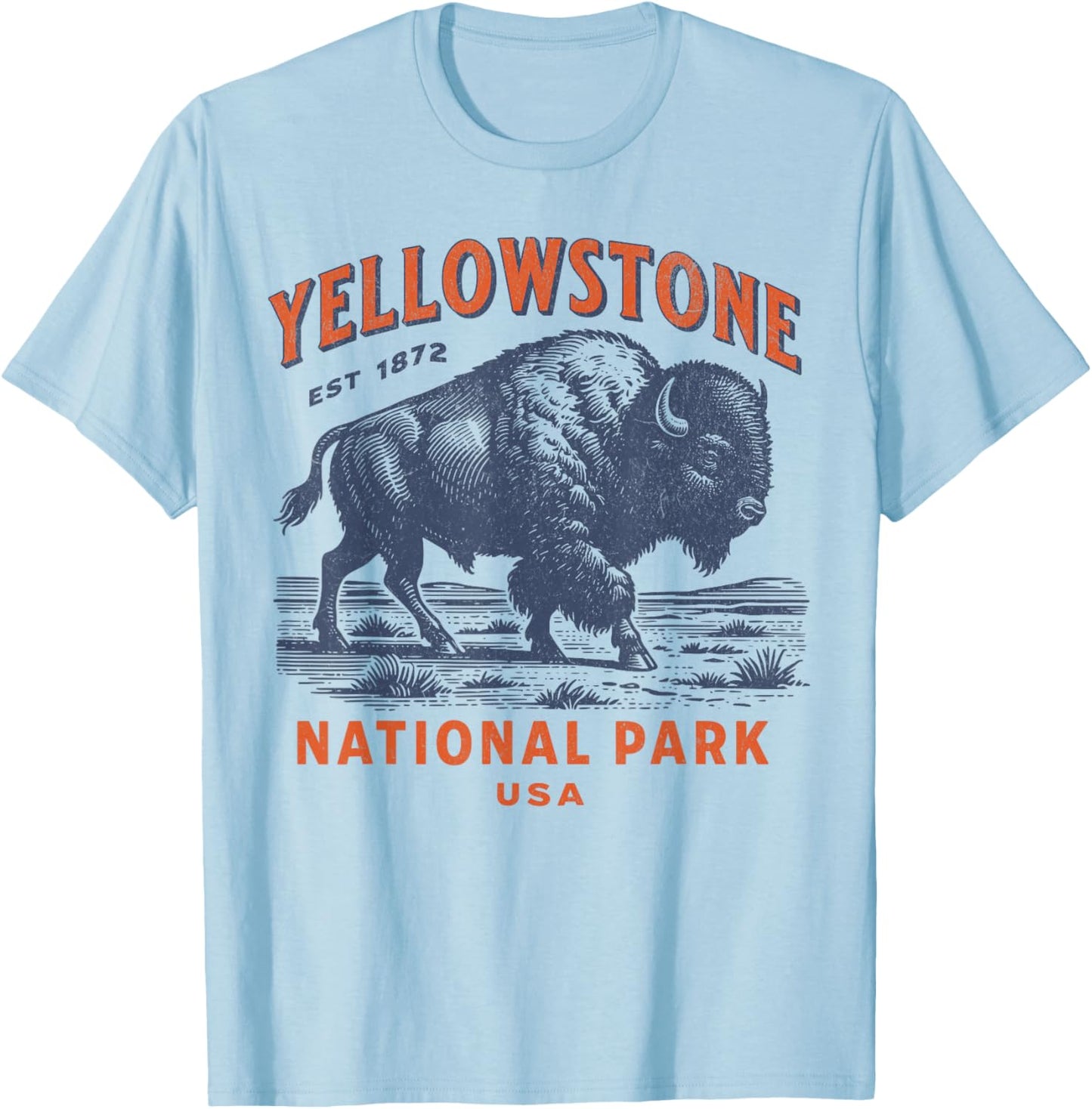 Yellowstone National Park T-Shirt - T-Shirt | Light Blue