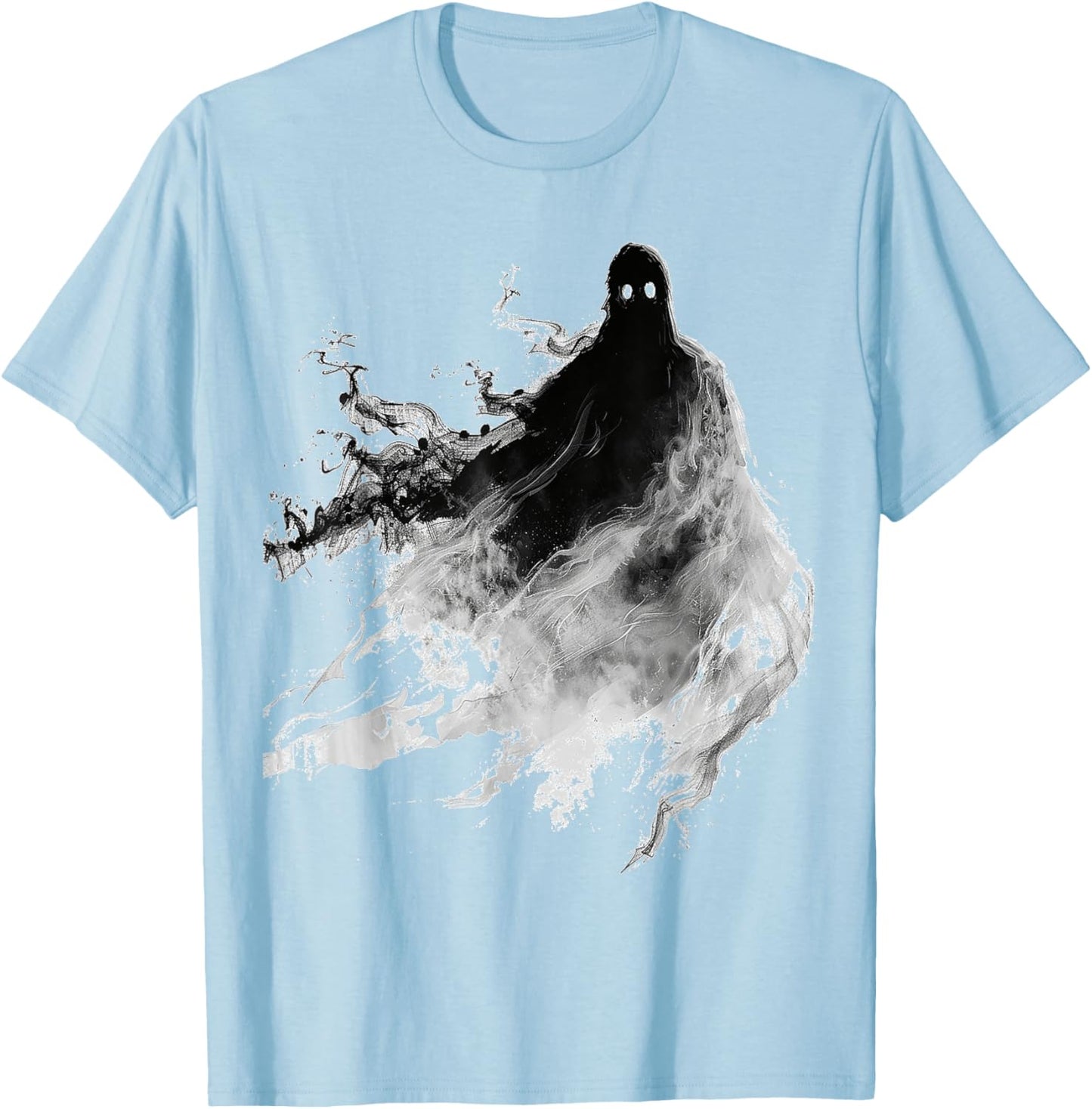 Ghost Spirit Halloween Spooky Art Ghost T-Shirt - T-Shirt | Light Blue