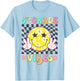 Girls 5th Grade Vibes Smile Face Back to School Fifth Grade T-Shirt - T-Shirt | Light Blue